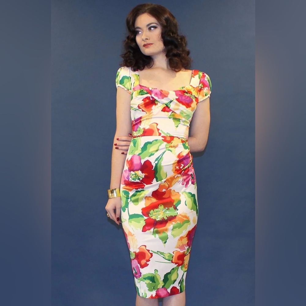 Stop Staring Vibrant Vintage Style Dress / Size Medium/ Large